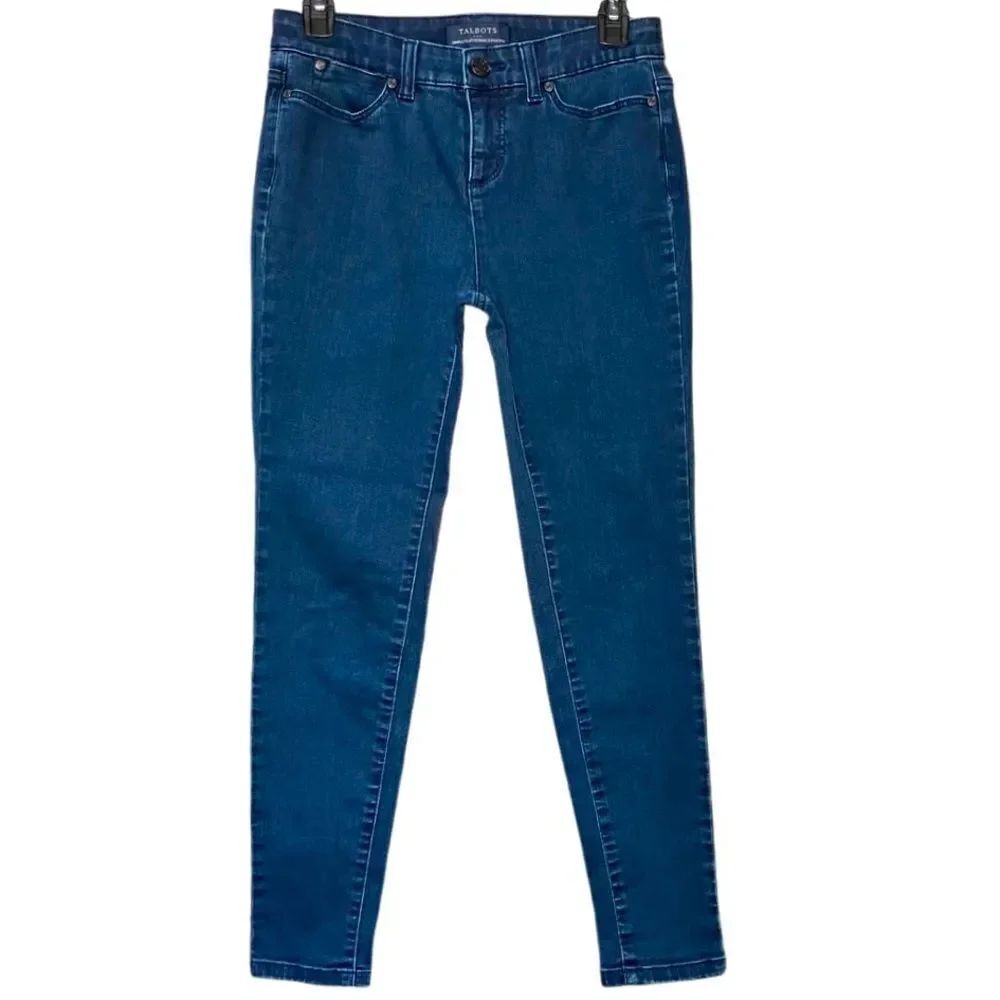 Talbots Simply Flattering Five Pocket Ankle Jeans in Dark Blue Wash Women’s 4P - Picture 2 of 9